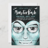 Monster Bash Fun Spooky Vampier Halloween Party Kaart (Voorkant)