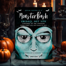 Monster Bash Fun Spooky Vampier Halloween Party