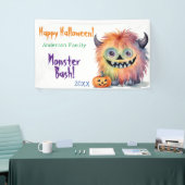 Monster Bash Gepersonaliseerde Halloween Party Spandoek (Beurs)