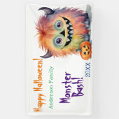 Monster Bash Gepersonaliseerde Halloween Party Spandoek (Verticaal)