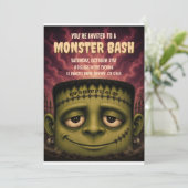 Monster Bash Halloween-feestuitnodiging Kaart (Staand voorkant)