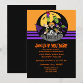 Monster Bash Halloween Party Invitation Kaart (Voorkant / Achterkant)