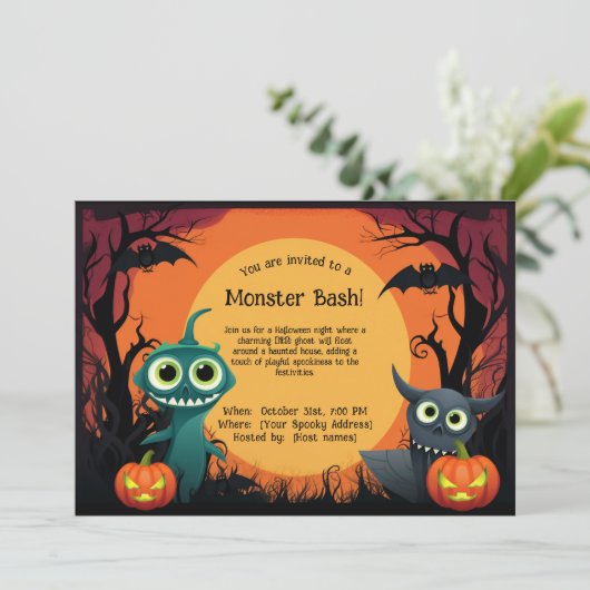 👻 Monster Bash! Kaart (Staand voorkant)