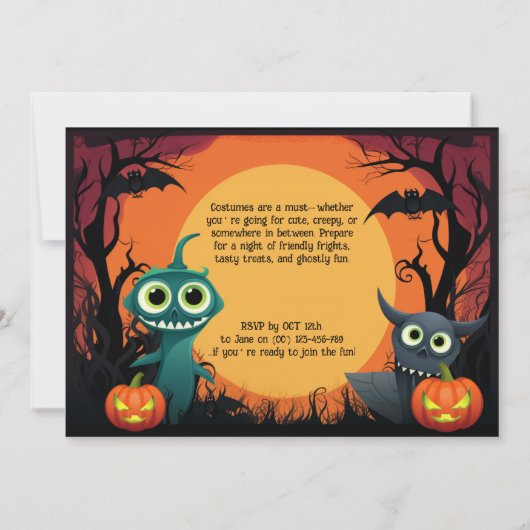 👻 Monster Bash! Kaart (Achterkant)