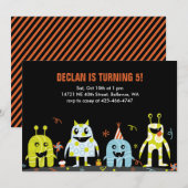 Monster Bash Kind verjaardagsfeestje Kaart (Voorkant / Achterkant)