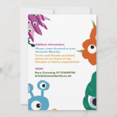 Monster Bash Kinder Halloween feest Kinderen plezi Kaart (Achterkant)