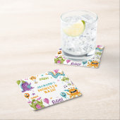 Monster Bash Little Monster Verjaardagsfeest Kartonnen Onderzetters (Insitu)