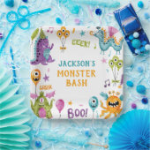 Monster Bash Little Monster Verjaardagsfeest Papieren Bordje (Feest)