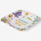 Monster Bash Little Monster Verjaardagsfeest Papieren Bordje (Gebogen)