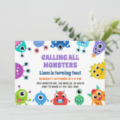 Monster Bash Party Uitnodigen Kaart (Staand voorkant)