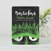 Monster Bash | Spooky Frankenstein Halloween Party Kaart (Staand voorkant)