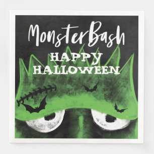 Monster Bash   Spooky Frankenstein Halloween Party Servet