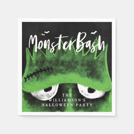 Monster Bash Spooky Frankenstein Halloween Party Servet (Voorkant)