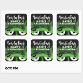 Monster Bash | Spooky Frankenstein Halloween Party Vierkante Sticker (Vel)