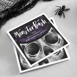 Monster Bash Spooky Skelet Halloween Party Servet