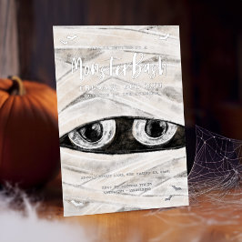 Monster Bash Spooky Wrapped Mummy Halloween Party Folie Uitnodiging