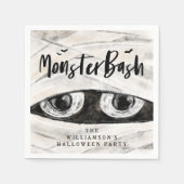 Monster Bash Spooky Wrapped Mummy Halloween Party Servet (Voorkant)