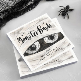 Monster Bash Spooky Wrapped Mummy Halloween Party Servet