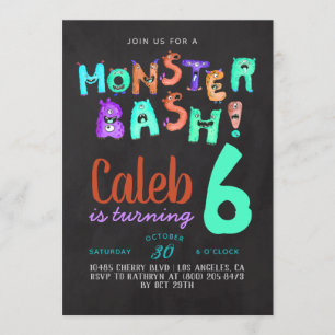 Monster Bash Verjaardag Uitnodiging