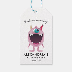 Monster Bash Verjaardagsfeestje Favor Tags Cadeaulabel