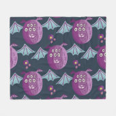 Monster Bats: Schattigee Cartoon Fleece Deken (Voorkant (Horizontaal))