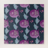 Monster Bats: Schattigee Cartoon  Legpuzzel (Horizontaal)