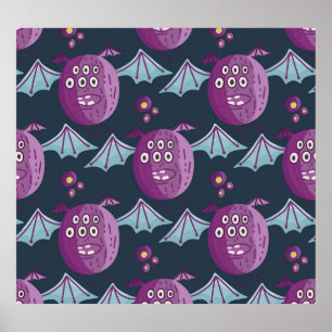 Monster Bats: Schattigee Cartoon  Poster