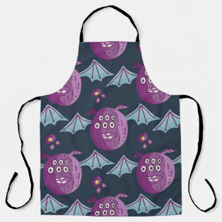 Monster Bats: Schattigee Cartoon  Schort