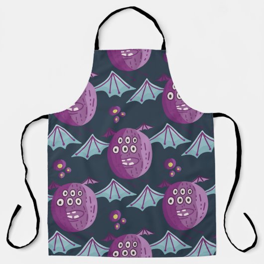 Monster Bats: Schattigee Cartoon Schort (Voorkant)