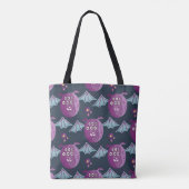 Monster Bats: Schattigee Cartoon  Tote Bag (Achterkant)