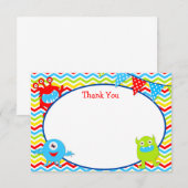 Monster Bedankbriefjes Notitiekaartje (Voorkant / Achterkant)