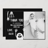 Monster Bedankkaartje Met Foto Bedankkaart (Voorkant / Achterkant)