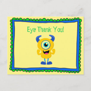 Monster bedankt briefkaart