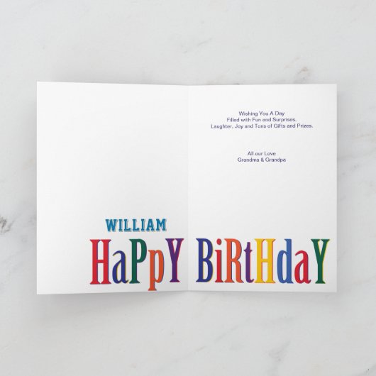 Monster Beer Kinderen Birthday Kaart (Binnen)