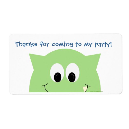 Monster begunstigt Label label (Voorkant)