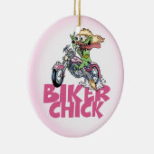 Monster Biker Chick Keramisch Ornament (Rechts)