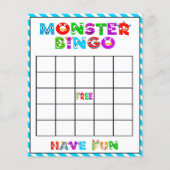Monster bingo - baby shower game (Voorkant)