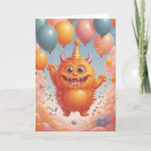 Monster Birthday Bash Kaart (Voorkant)