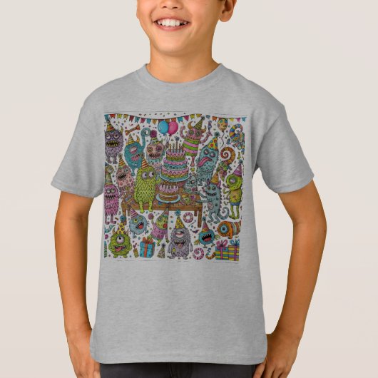 Monster Birthday Bash T-shirt (Voorkant)