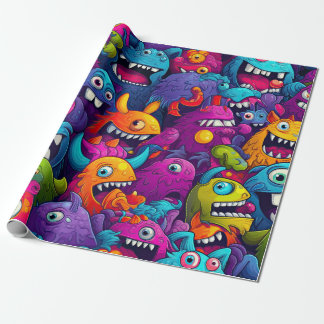 Monster Birthday Cadeaupapier