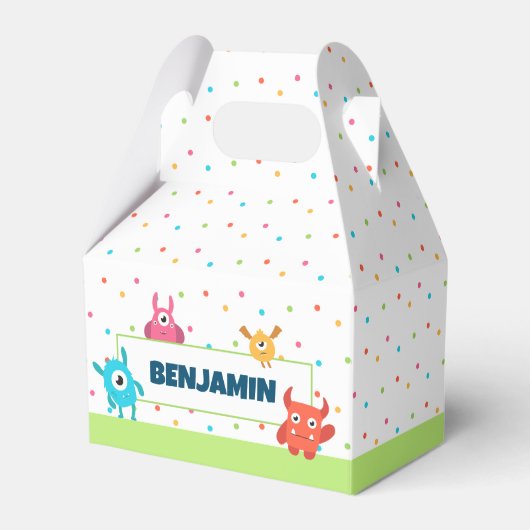 Monster Birthday Party Bedankdoosjes (Voorkant Zijde)