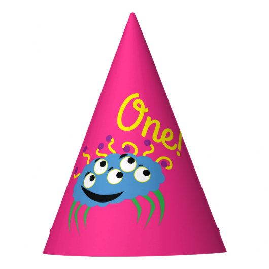 Monster Birthday Party Feesthoedjes (Voorkant)
