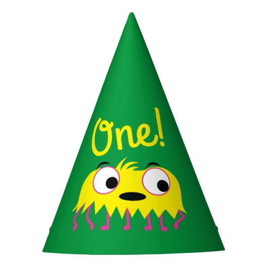 Monster Birthday Party Feesthoedjes (Voorkant)