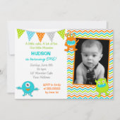 Monster Birthday Party Invitations Kaart (Voorkant)