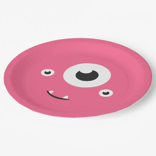 Monster Birthday Party Papieren Bordje (Gekanteld)