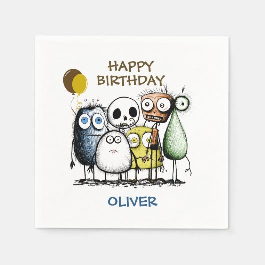 Monster Birthday Servet (Voorkant)