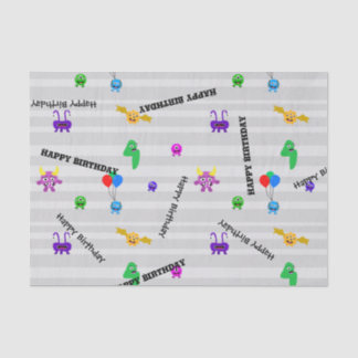Monster Birthday Tissue Paper Tissuepapier