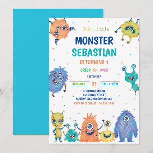Monster Birthday Uitnodiging