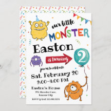 Monster Birthday Uitnodiging
