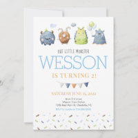 Monster Birthday Uitnodiging, Ons kleine Monster